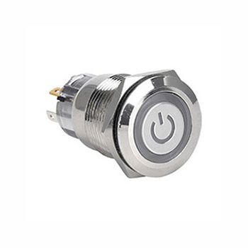 平头环形电源带灯按钮6/12/24/220V 平头自锁环形电源带灯按钮6/12/24/220V