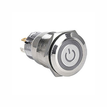 平头环形电源带灯按钮 平头自锁环形带灯按钮